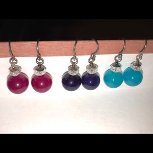 3 pairs of earrings